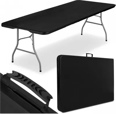 Produktbild von Klapptisch 180x74 cm schwarz Malatec 12280