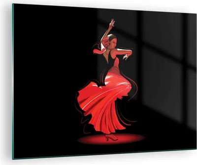 Produktbild von Bilder auf glas - Tanz Tänzer - 70x50cm - Glasbilder - Wandbilder - Bilder - Kunstdruck - zum Aufhängen bereit - Wanddekoration aus Glas - Glas Bilder - Wandbild auf Glas - Einteilig - GAA70x50-4121