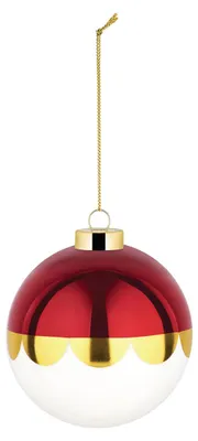 Produktbild von Alessi - Delight Weihnachtsbaumkugel mit Goldakzent, Ø 9 cm