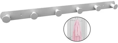 Produktbild von Aluminium Wandhalterung mit 6 Haken, hochwertig