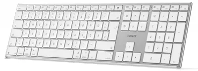 Produktbild von Inateck Bluetooth Mac Tastatur,Kabellose Tastatur mit 3 BT Kanälen,QWERTZ Layout,Leise Tasten, KI-Funktion, Kompatibel mit MacBook Pro/Air, iMac, iMac Pro, Mac mini,iPad