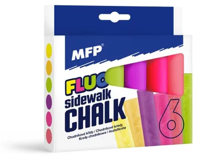 Obrázok produktu pre Fluo krieda na chodník 6 ks mix farieb 6320142