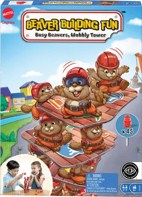 Produktbild von Mattel Games Lustiges Biber-Bauspiel für Kinder, Familien und Spieleabende, Brettspiel, Feinmotorik (Geschicklichkeit), 6 Jahr(e), Familienspiel