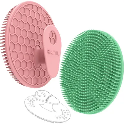 Produktbild von Silikon Körper- und Gesichtsbürsten Set 3-teilig Rosa & Grün