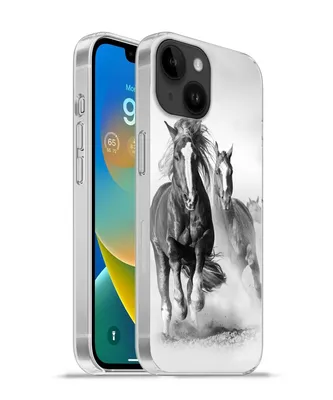Produktbild von MuchoWow® Handyhülle Schutzhülle Hülle für Apple iPhone 14 - Softcase Pferde - Tiere - Illustration Silikon Softcase Handy Hülle - Mobiltelefonhülle