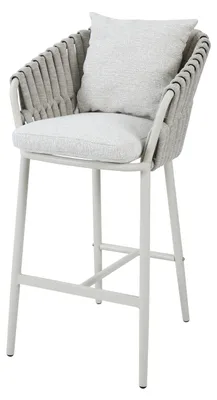 Produktbild von Barhocker Torino 4er Set Sandbeige, Sitzhöhe 76 cm, Höhe 109 cm, Breite 61 cm, wetterfest