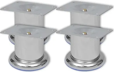 Obrázok produktu pre vidaXL Nohy na pohovku 8 ks. Okrúhle chrómové 60 mm