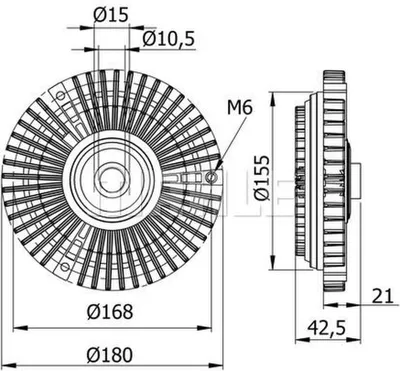 Produktbild von MAHLE CFC 71 000S Lüfterkupplung Thermisch passend für MERCEDES-BENZ G-Klasse SUV (W463) Wasserkühler Kühlsystem