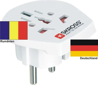 Produktbild von Reiseadapter Deutschland auf Rumänien - Skross 1.500211 Reisestecker