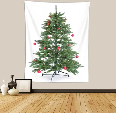Produktbild von Weihnachtsbaum Wandteppich, Polyester Wandteppich Wandteppich Geschenke Für Weihnachten Dekor, Geburtstag Und Raum Dekor Etc (150x130cm,Farbe 8)