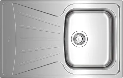 Produktbild von Teka StarBright 45 E-XP 1C 1E, Aufsatzwanne, Rechteckig, Edelstahl, Edelstahl, 1 Becken, Rechteckig