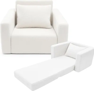 Produktbild von Odolplusz Kindersessel klappbar Kindersofa Mini-Sessel Kinderstuhl Kuschelsessel Kindermöbel für Kinderzimmer - weiss