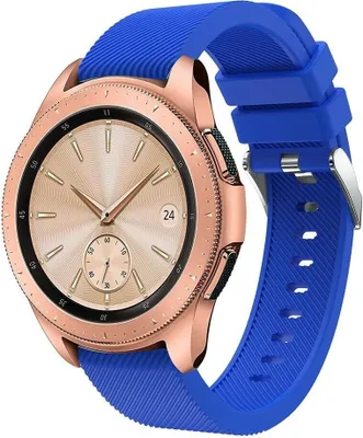 Produktbild von Strap-it Samsung Galaxy Watch 42 mm Armband Silikon (Blau)