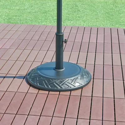 Produktbild von Sonnenschirmständer 'Bisegna' Beton Ø50x7cm rund mit Muster Schwarz 25 kg