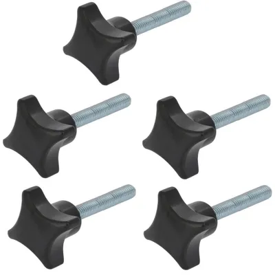 Produktbild von 5 Stück Kreuzgriffschraube M6 x 60 mm - Griff Ø 32mm