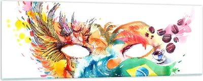 Produktbild von Bilder auf glas - Flagge Karneval Brasilien - 90x30cm - Glasbilder - Wandbilder - Kunstdruck - zum Aufhängen bereit - Wanddekoration aus Glas - Glas Bilder - Wandbild auf Glas - GAB90x30-3036