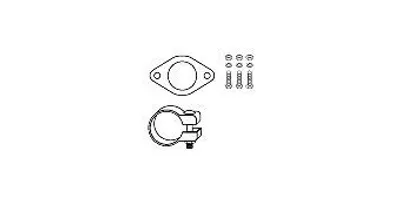 Produktbild von HJS Montagesatz Katalysator 82 32 6938 für FIAT BARCHETTA (183)