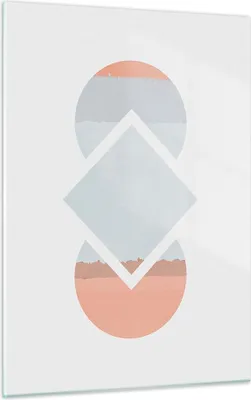 Produktbild von Bilder auf glas - Einteilig - Stück Geometrisch Diamant - 50x70cm - Glasbilder - Wandbilder - Bilder - zum Aufhängen bereit - Wanddekoration aus Glas - Glas Bilder - Wandbild auf Glas - GPA50x70-4690