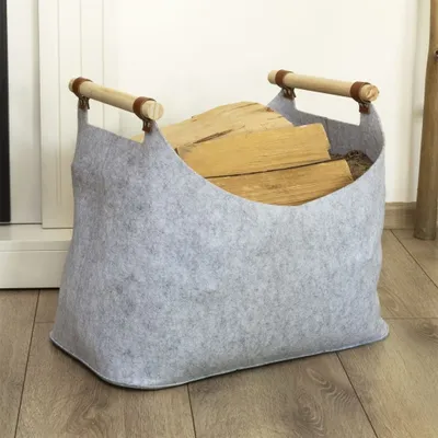Produktbild von HI Filzkorb mit 2 Griffen 54x30x40 cm Grau