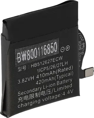 Produktbild von vhbw Akku Ersatz für Huawei HB512627ECW, 1ICP5/26/27 für Smartwatch Uhr Fitnessarmband (410 mAh, 3,8 V, Li-Polymer)