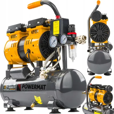 Obrázok produktu pre Stlačený vzduchový kompresor 6L 8 BAR 0,55 kW Bezolejový vzduchový kompresor 2 piestový kompresor s tichým chodom Automatické vypínanie