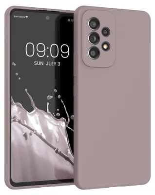 Produktbild von kwmobile Handyhülle für Samsung Galaxy A53 5G Hülle - Case Silikon - Kabelloses Laden - Schutzhülle Cover in Purple Cloud