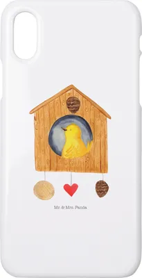 Produktbild von Mr. & Mrs. Panda Iphone 10 Handyhülle Vogel Haus - Weiß - Geschenk, Cover, Zuhause, Nest, X, Castle, Wohnung, Hülle, Lustige Sprüche, Handy