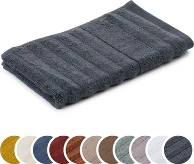 Produktbild von sleepling liebling Gästetuch Luxus Bio Baumwolle, Serie Marseille, 770 gr. / m², 30 x 50 cm, , 60 Grad, saugstark, schnelltrocknend, anthrazit