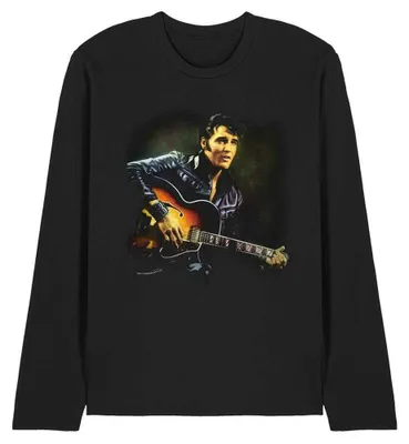 Produktbild von Elvis Presley - "1968" T-Shirt für Herren/Damen Uni, Langärmlig TV32999 (S) (Schwarz)