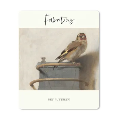 Produktbild von MuchoWow® Mauspad Mousepad Der Stieglitz - Carel Fabritius - Gemälde 30x40 cm - Mousepads - Maus Mat - Pad - Mausunterlage - Mausmatten