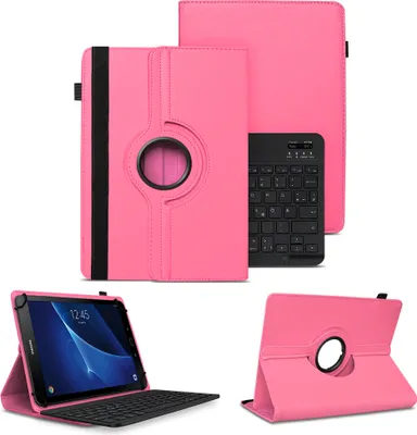 Produktbild von Schutzhülle Samsung Galaxy Tab A6 10.1 2016 Hülle Tablet Tasche QWERTZ TastaturFarben:Pink