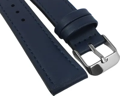 Produktbild von Herzog Soft-Line Uhrenarmband blau > Leder Dornschließe Verlauf , Stegbreite:20mm, Schließe:Roséfarben