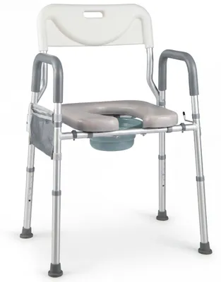Produktbild von 3-in-1-Toilettenstuhl, 5-fach höhenverstellbar, mit abnehmbarem Eimer