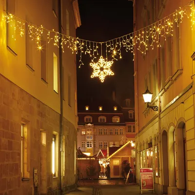 Produktbild von System Profi Lichtschlauch Schneeflocke, 324 LED ww außen, ohne Netzkabel, ø62cm