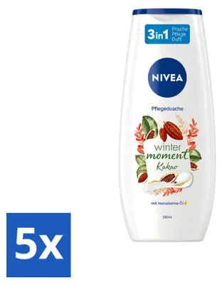 Productafbeelding van 5 x NIVEA Winter Moment Cacao douchegel - 250 ml - Voordeelverpakking - 5 stuks