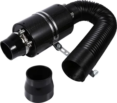 Produktbild von Luftfilter-Ansaugkit, Universal-Auto-Kit 3-Zoll-Kohlefaser-Kaltluftfilter-Zufuhr-Einlassrohr-Schlauch-Kit