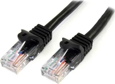 Produktbild von StarTech.com 1m Cat5e RJ45 UTP Netzwerkkabel Snagless - Cat 5e Patchkabel - Schwarz, 1 m, Cat5e, U/UTP (UTP), RJ-45, RJ-45, Schwarz