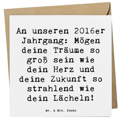 Produktbild von Mr. & Mrs. Panda Grußkarte Spruch 2016 Geburtstag Glückwunsch - Weiß - Geschenk, Klappkarte, anlasskarte, besonderes Jahr feiern, Happy Birthday, Glückwunschkarte
