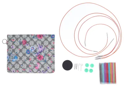 Produktbild von Stricknadel-Set 3,0 mm - 6,0 mm - Austauschbare Rundstricknadeln - Aluminium-Stricknadeln - Handgestrickte Projekte - Ideal für Anfänger - Benutzerfreundliches Design - Strickzubehör