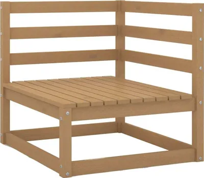 Produktbild von The Living Store Garten-Ecksofa Honigbraun Massivholz Kiefer