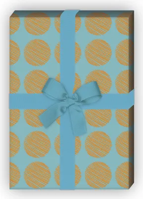 Produktbild von Doodle Geschenkpapier Set, Dekorpapier mit großen Punkten, orange - G8594, 32 x 48cm