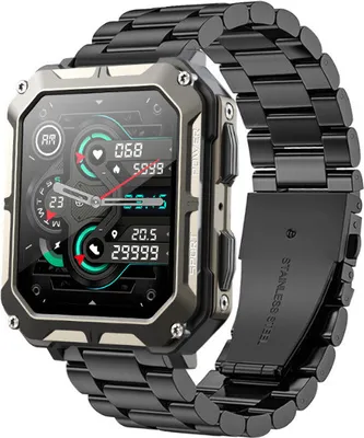 Produktbild von Smartwatch Herren mit Telefonfunktion 1,83" HD Display Sportuhr mit Schlafmonitor IP68 Wasserdicht für Android iOS, Schwarz