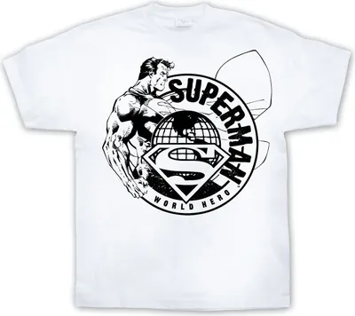 Produktbild von Superman World Hero Sketch - XX-Large - White