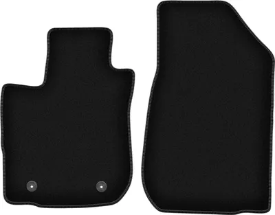 Image de Wielganizator Tapis avant de sol velours sur-mesure pour Dacia Sandero II FL (2018-2021, hatchback) noir, jeu 2 pièces, fixations