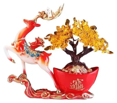 Produktbild von Kristall-Glücksbaum mit Harzdekor für Feng Shui