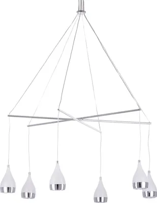 Zdjęcie produktu dla Żyrandol LED Telesto chromowany biały 30W Ciepła biel 2000lm metal wym:120x63x63cm IP20 Italux