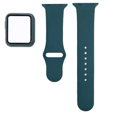 Obrázok produktu pre BStrap Silicone remienok s puzdrom na Apple Watch 42mm, dark green