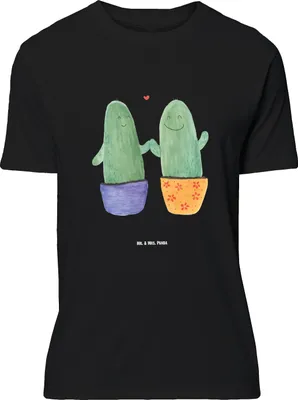 Produktbild von Mr. & Mrs. Panda Größe XL T-Shirt Kaktus Liebe - Schwarz - Geschenk, Trennung, Shirt, Kakteen, mit Spruch, Streit, Tshirt, Pärchen, Love
