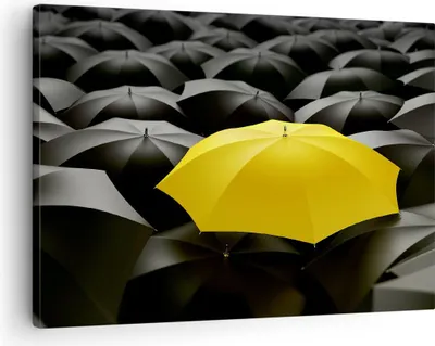 Produktbild von Bild auf Leinwand - Leinwandbild - Regenschirme Regen Wetter - 70x50cm - Wand Bild - Wanddeko - Leinwanddruck - Bilder - Kunstdruck - Wanddekoration - Leinwand bilder - Wandkunst - AA70x50-2564