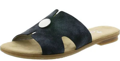 Produktbild von Rieker 64290-14 Damen Pantoletten Clogs Blockabsatz blau, Größe:36 EU, Farbe:Blau